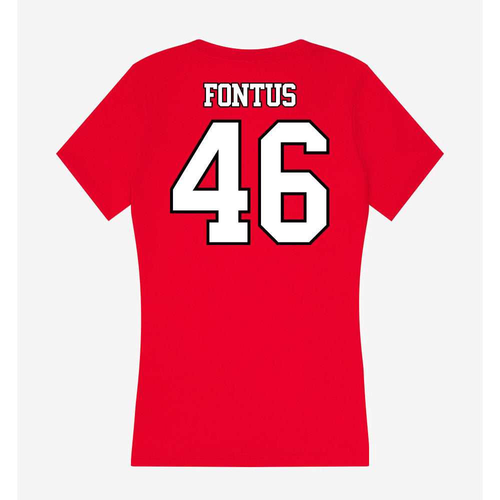 Maryland - NCAA Football : Dillan Fontus - Women's V-Neck T-Shirt-1