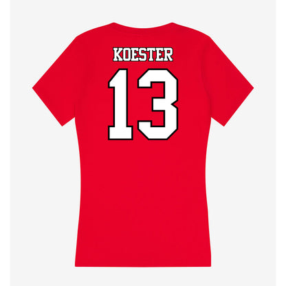 Maryland - NCAA Baseball : Logan Koester - Women's V-Neck T-Shirt-1