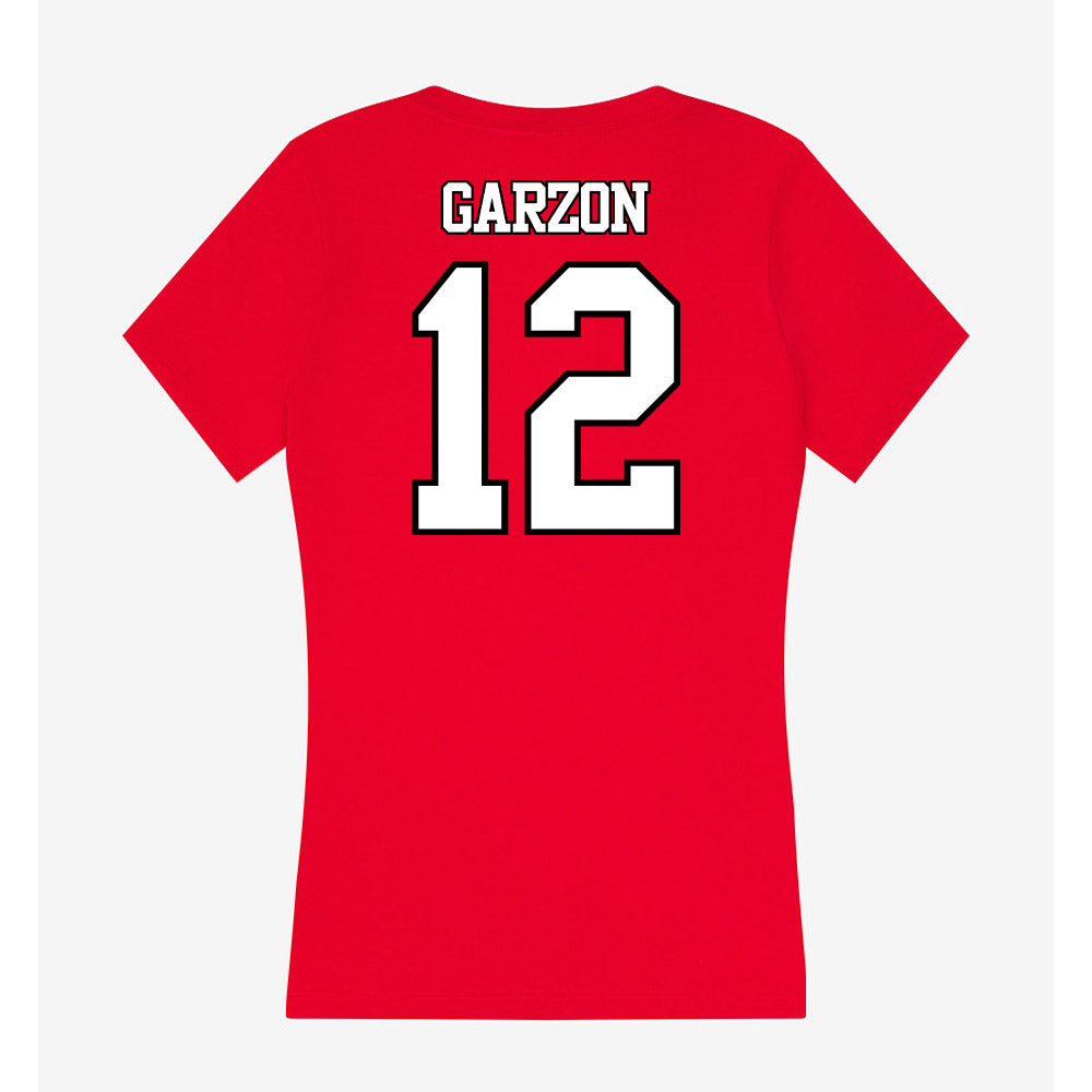 Maryland - NCAA Women's Basketball : Yarden Garzon - Women's V-Neck T-Shirt-1