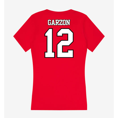 Maryland - NCAA Women's Basketball : Yarden Garzon - Women's V-Neck T-Shirt-1