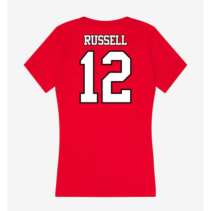 Maryland - NCAA Baseball : Devin Russell - Women's V-Neck T-Shirt-1