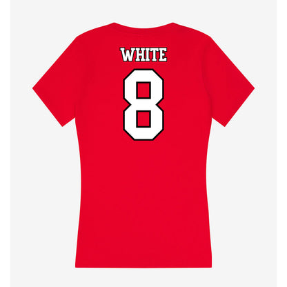 Maryland - NCAA Football : Mekhai White - Women's V-Neck T-Shirt-1