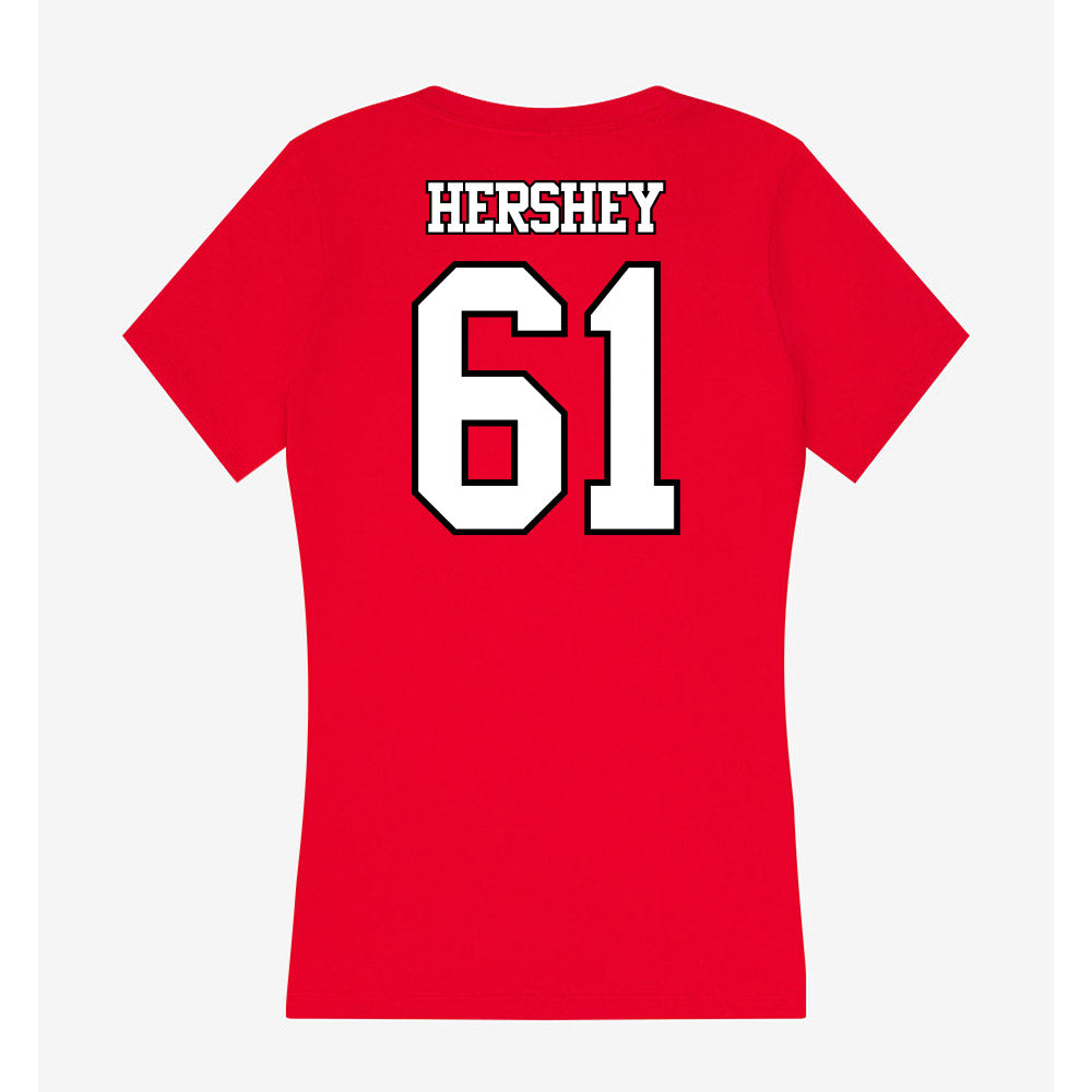 Maryland - NCAA Football : Michael Hershey - Women's V-Neck T-Shirt-1