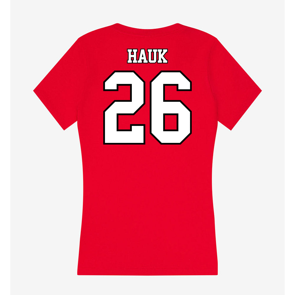Maryland - NCAA Baseball : Jacob Hauk - Women's V-Neck T-Shirt-1