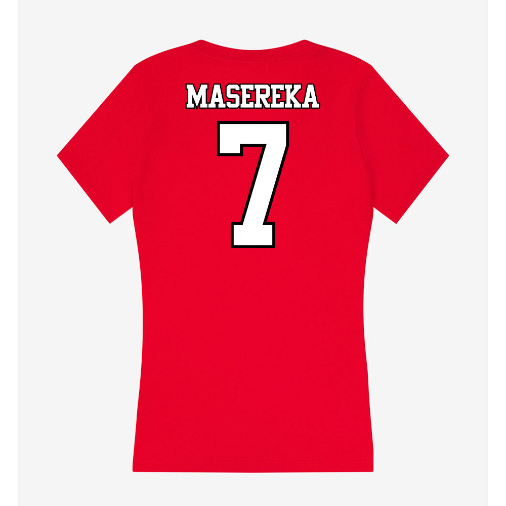 Maryland - NCAA Men's Soccer : Sadam Masereka - Women's V-Neck T-Shirt-1