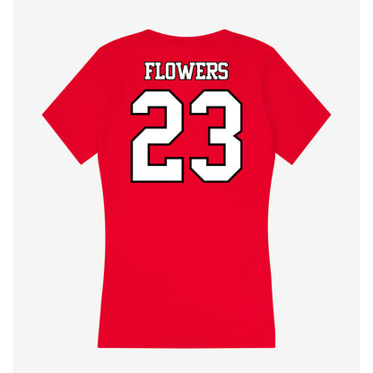 Maryland - NCAA Football : Keyshawn Flowers - Women's V-Neck T-Shirt-1