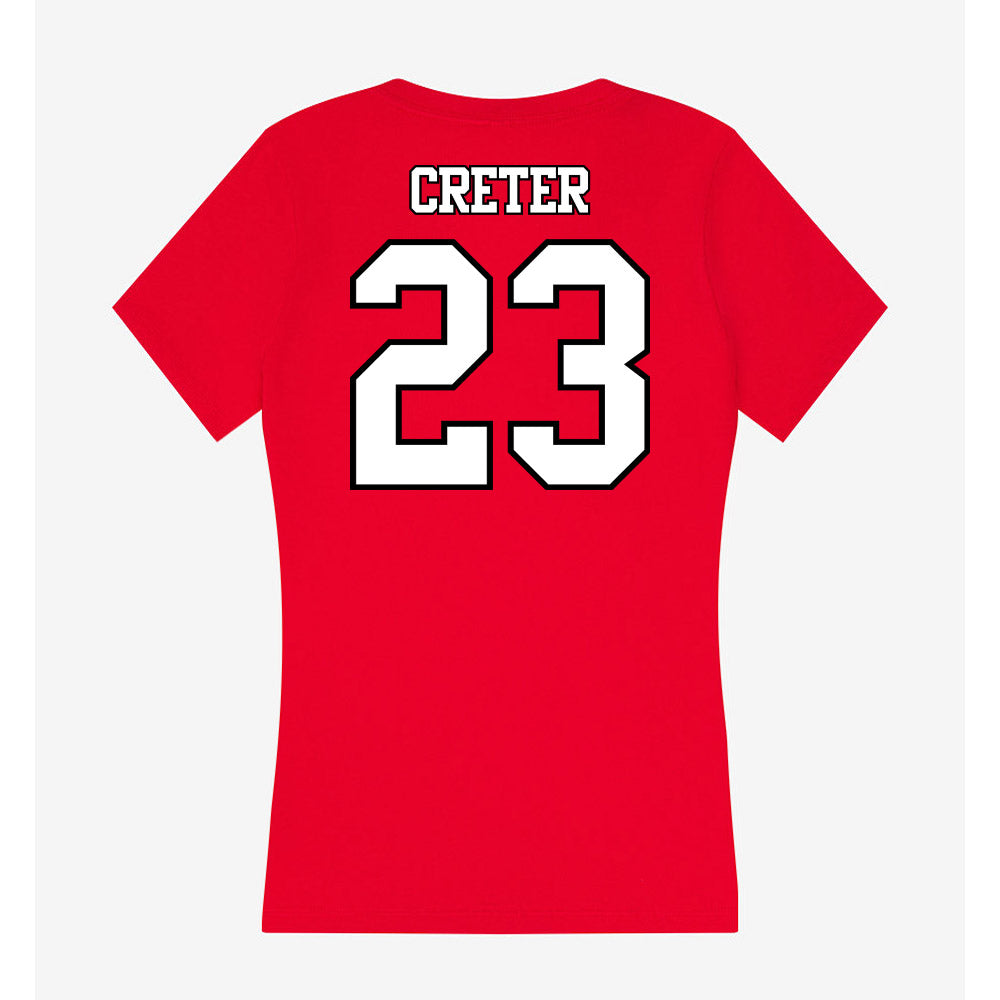 Maryland - NCAA Men's Lacrosse : Sean Creter - Women's V-Neck T-Shirt-1