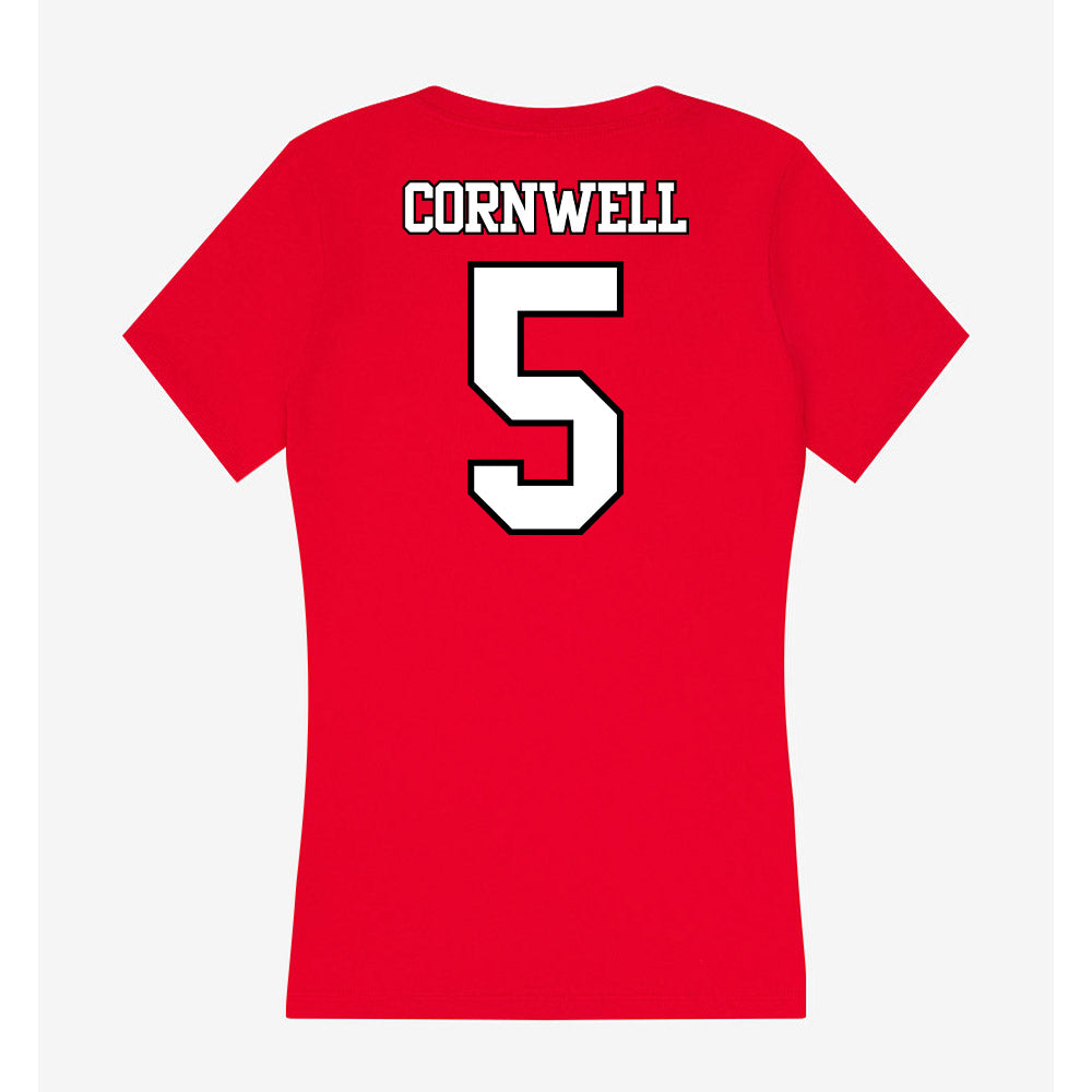 Maryland - NCAA Softball : Caitlyn Cornwell - Women's V-Neck T-Shirt-1