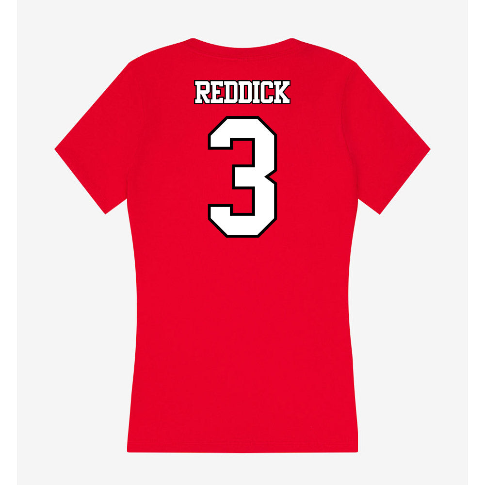 Maryland - NCAA Football : Trey Reddick - Women's V-Neck T-Shirt-1