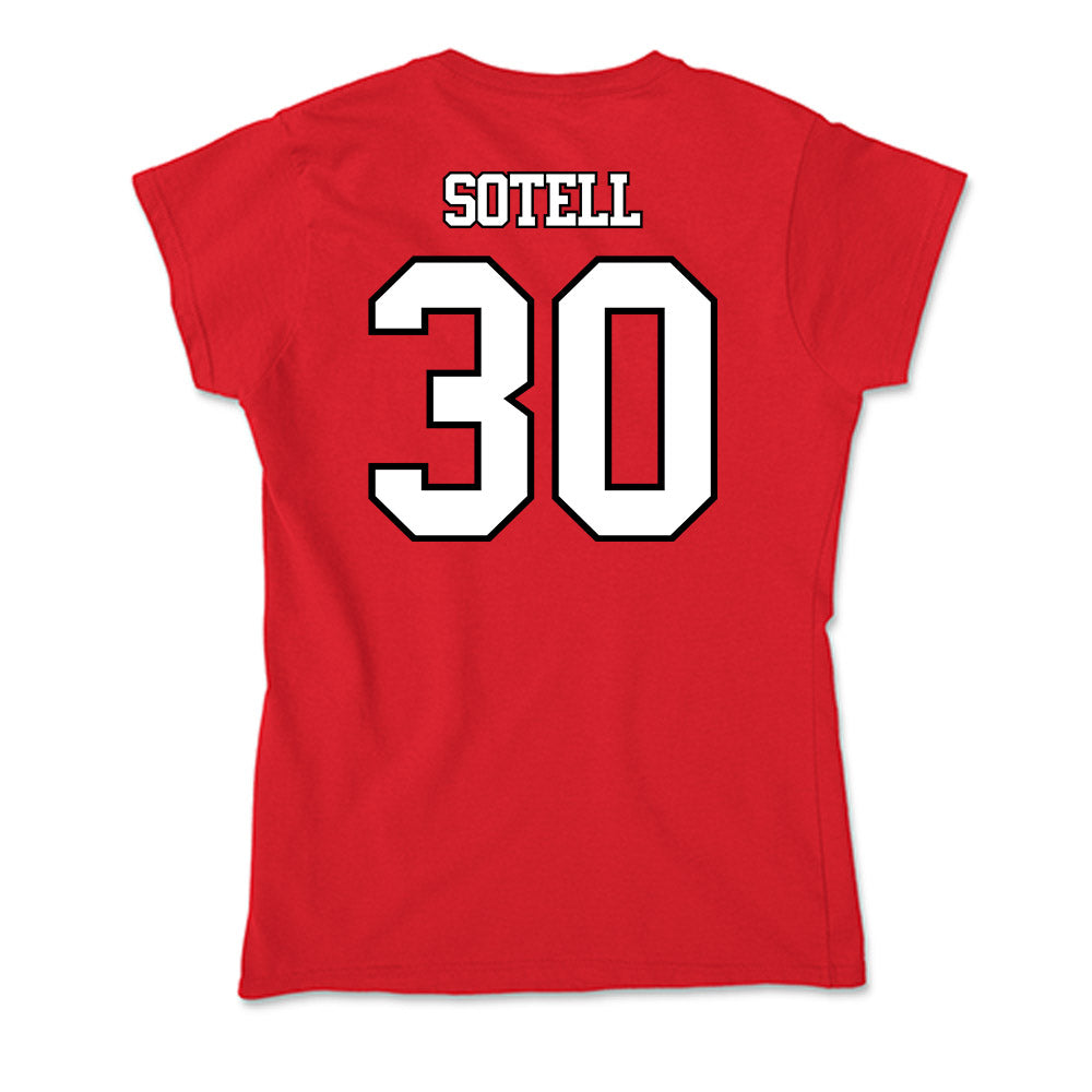 Maryland - NCAA Men's Basketball : Lukas Sotell - Soft Style Women’s T-Shirt-1