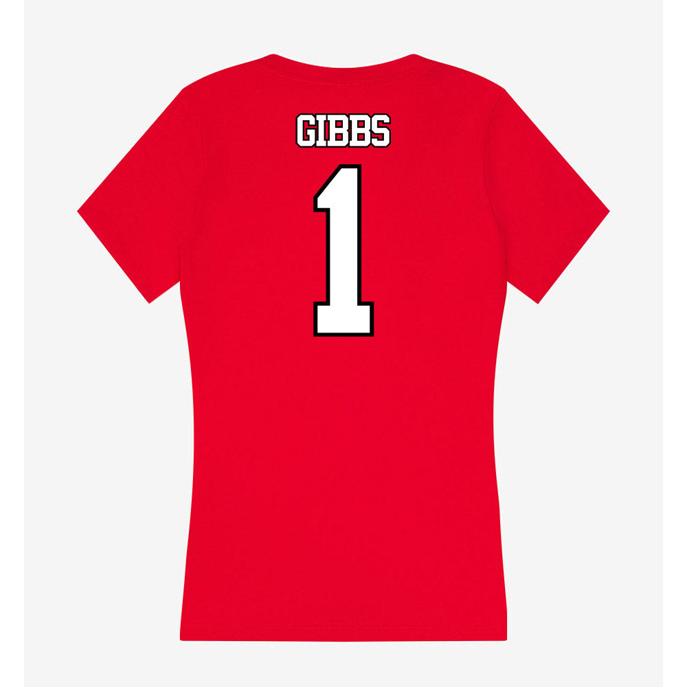 Maryland - NCAA Baseball : Colin Gibbs - Women's V-Neck T-Shirt-1