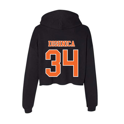 Clemson - NCAA Men's Soccer : Samir Dishnica - Women's Crop Fleece Hoodie-1