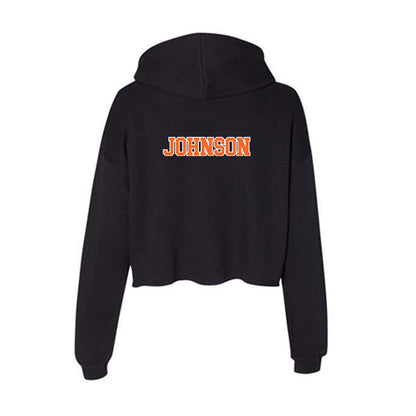 Clemson - NCAA Women's Track & Field : Jessica Johnson - Women's Crop Fleece Hoodie-1