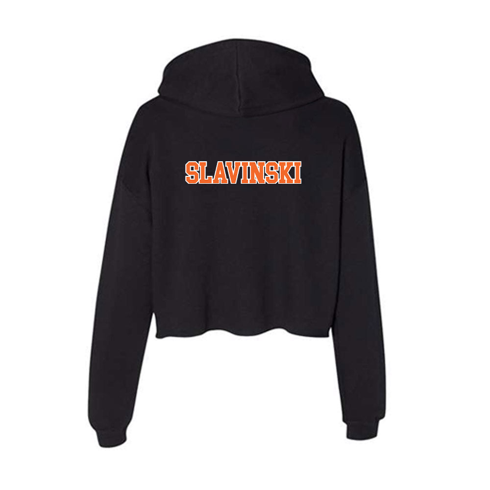 Clemson - NCAA Men's Track & Field : Blaik Slavinski - Women's Crop Fleece Hoodie-1