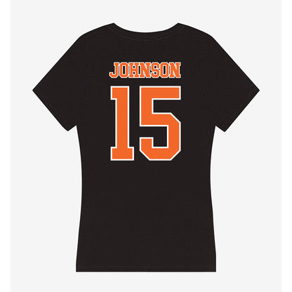 Clemson - NCAA Women's Soccer : Ella Johnson - Women's V-Neck T-Shirt-1