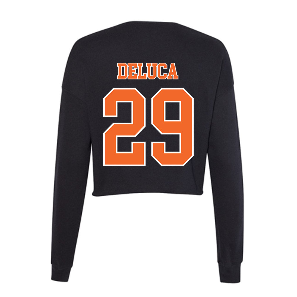 Clemson - NCAA Women's Lacrosse : Tessa DeLuca - Women's Cropped Crew Fleece-1