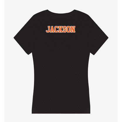 Clemson - NCAA Women's Gymnastics : Eve Jackson - Women's V-Neck T-Shirt-1