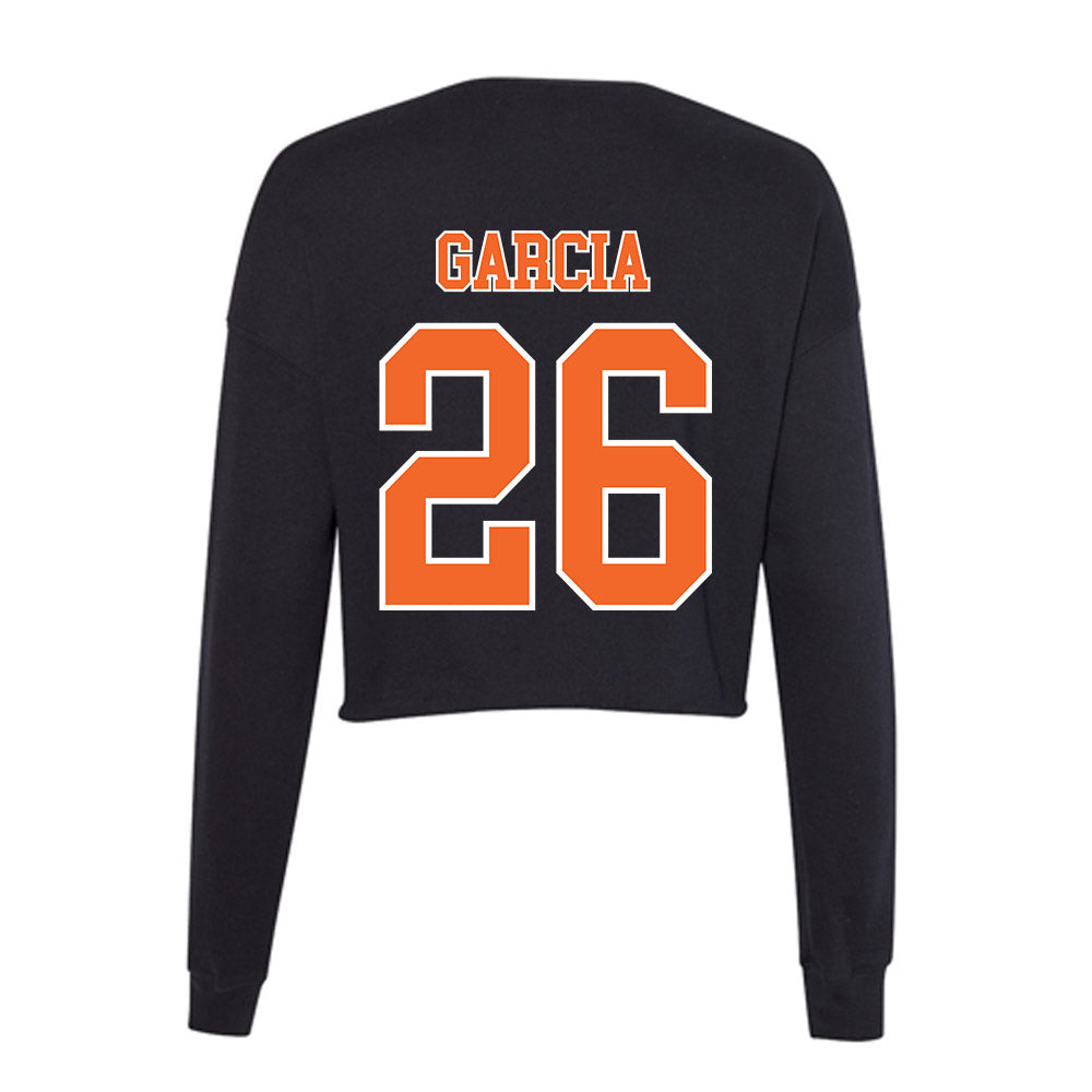 Clemson - NCAA Men's Soccer : Marco Garcia - Women's Cropped Crew Fleece-1