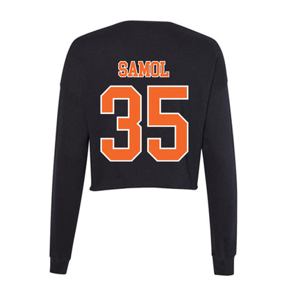 Clemson - NCAA Baseball : Noah Samol - Women's Cropped Crew Fleece-1