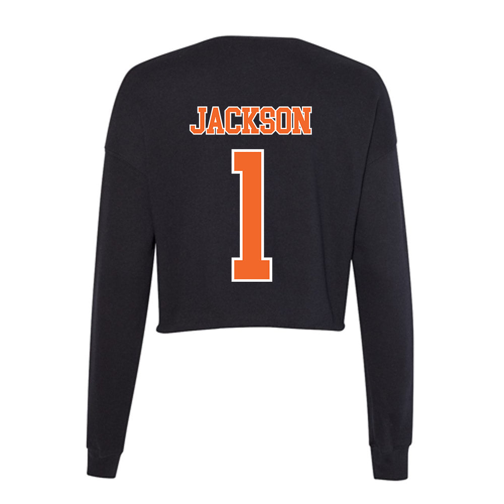 Clemson - NCAA Women's Basketball : Amaia Jackson - Women's Cropped Crew Fleece-1