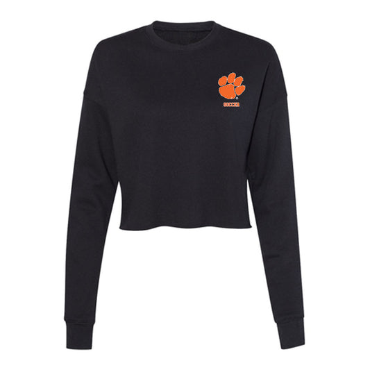 Clemson - NCAA Women's Soccer : Emily Brough - Women's Cropped Crew Fleece-0