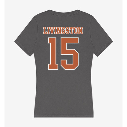 Texas - NCAA Baseball : Josh Livingston - Women's V-Neck T-Shirt-1