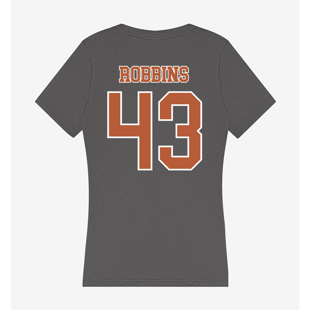 Texas - NCAA Baseball : Aiden Robbins - Women's V-Neck T-Shirt-1