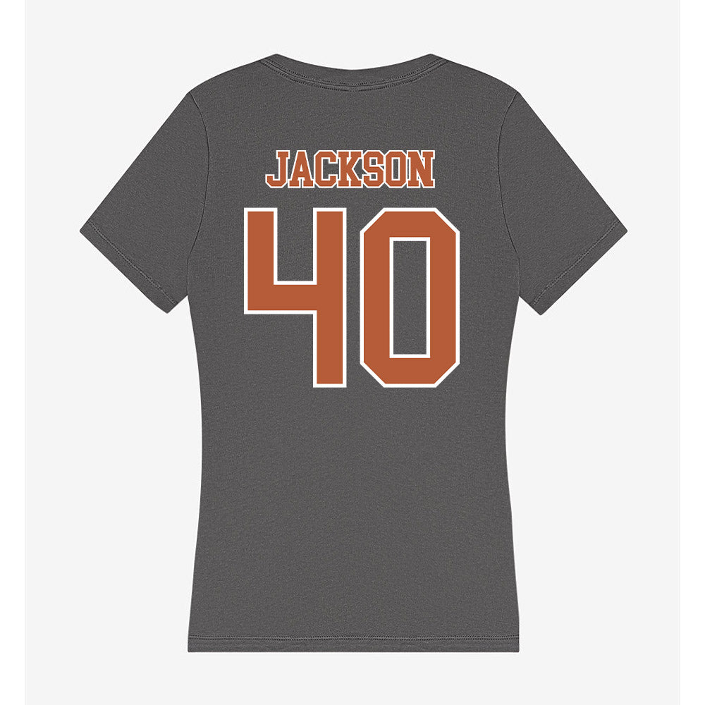 Texas - NCAA Football : Lance Jackson - Women's V-Neck T-Shirt-1