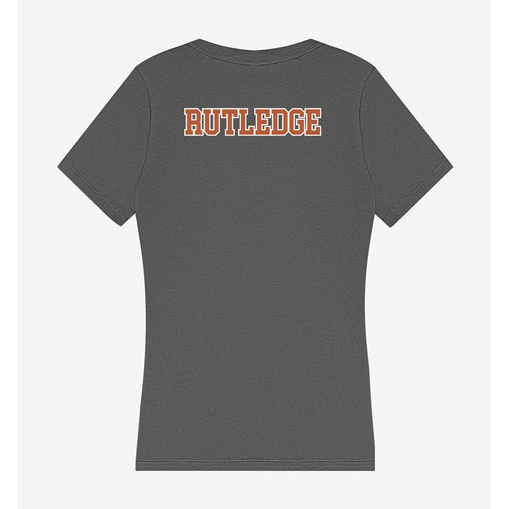Texas - NCAA Men's Track & Field : John Rutledge - Women's V-Neck T-Shirt-1