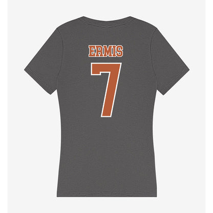 Texas - NCAA Baseball : Andrew Ermis - Women's V-Neck T-Shirt-1