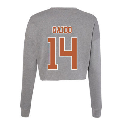 Texas - NCAA Women's Volleyball : Addison Gaido - Women's Cropped Crew Fleece-1