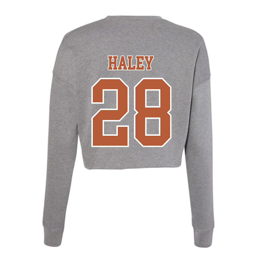 Texas - NCAA Women's Soccer : Amaya Haley - Women's Cropped Crew Fleece-1