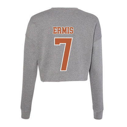 Texas - NCAA Baseball : Andrew Ermis - Women's Cropped Crew Fleece-1