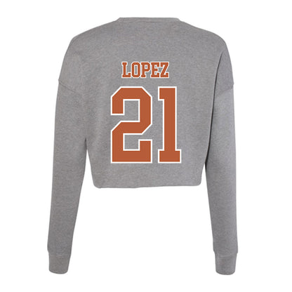 Texas - NCAA Women's Soccer : Antonette lopez - Women's Cropped Crew Fleece-1