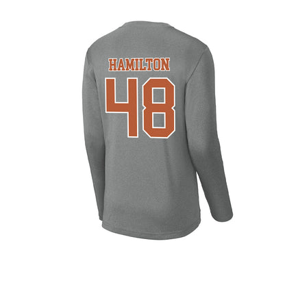 Texas - NCAA Baseball : Hudson Hamilton - Activewear Long Sleeve T-Shirt-1