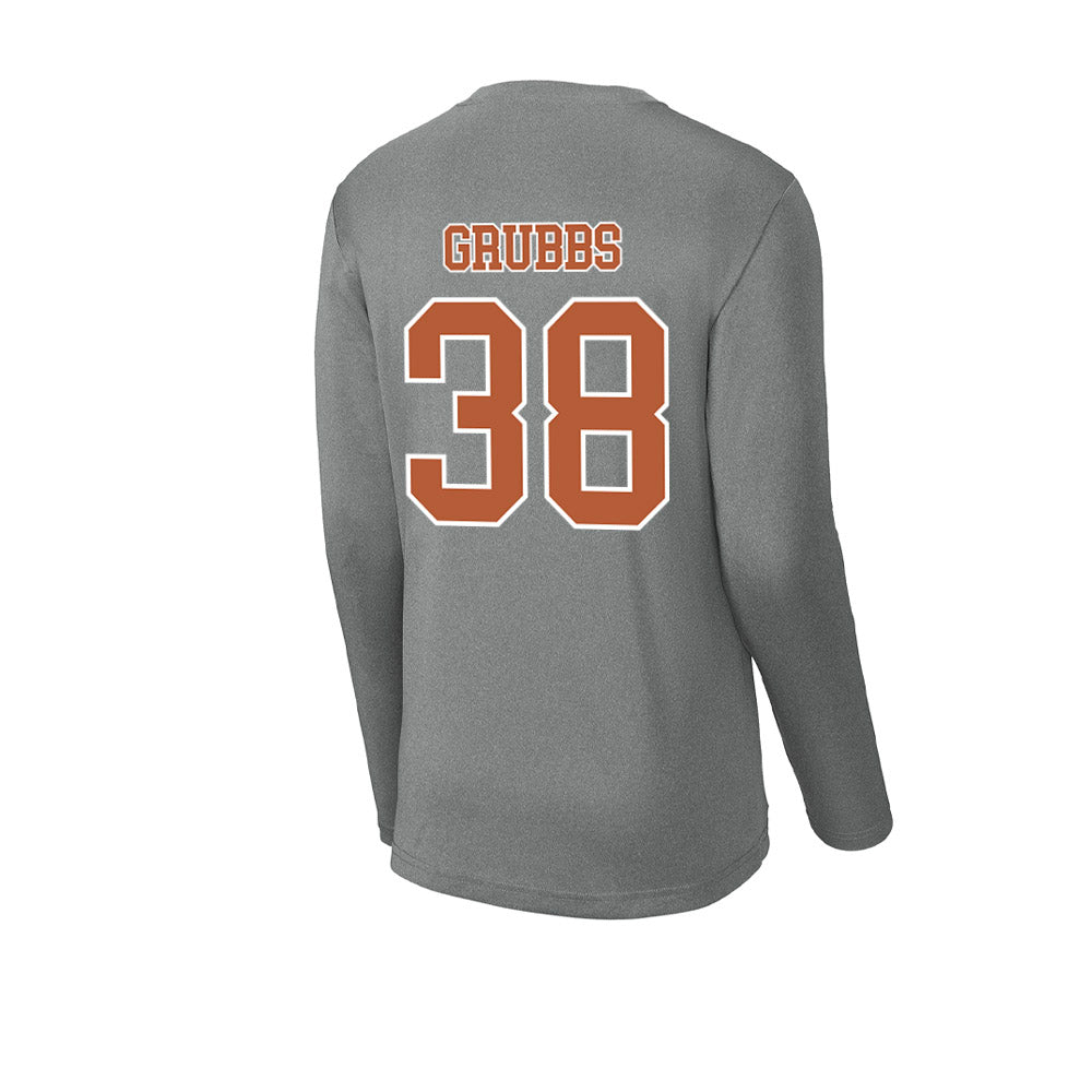 Texas - NCAA Baseball : Max Grubbs - Activewear Long Sleeve T-Shirt-1