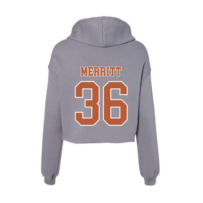 Texas - NCAA Football : Quinn Merritt - Women's Crop Fleece Hoodie-1
