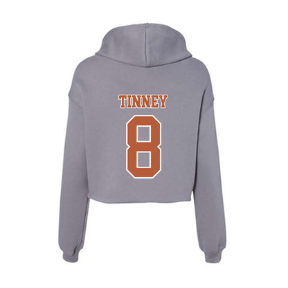 Texas - NCAA Baseball : Carson Tinney - Women's Crop Fleece Hoodie-1