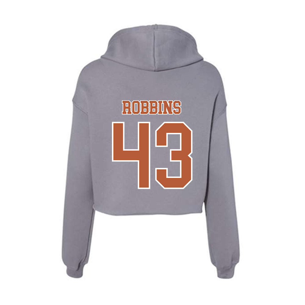 Texas - NCAA Baseball : Aiden Robbins - Women's Crop Fleece Hoodie-1