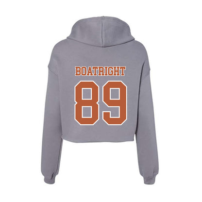 Texas - NCAA Football : Ty Boatright - Women's Crop Fleece Hoodie-1
