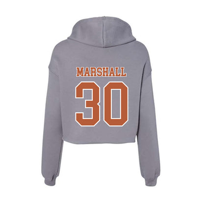 Texas - NCAA Football : Carson Marshall - Women's Crop Fleece Hoodie-1