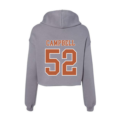 Texas - NCAA Football : Dj Campbell - Women's Crop Fleece Hoodie-1