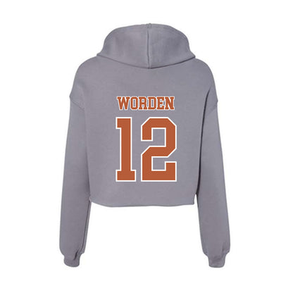Texas - NCAA Women's Soccer : Elizabeth Worden - Women's Crop Fleece Hoodie-1