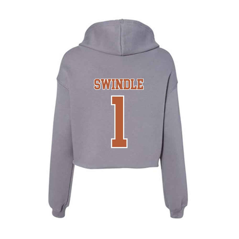 Texas - NCAA Women's Volleyball : Ella Swindle - Women's Crop Fleece Hoodie-1