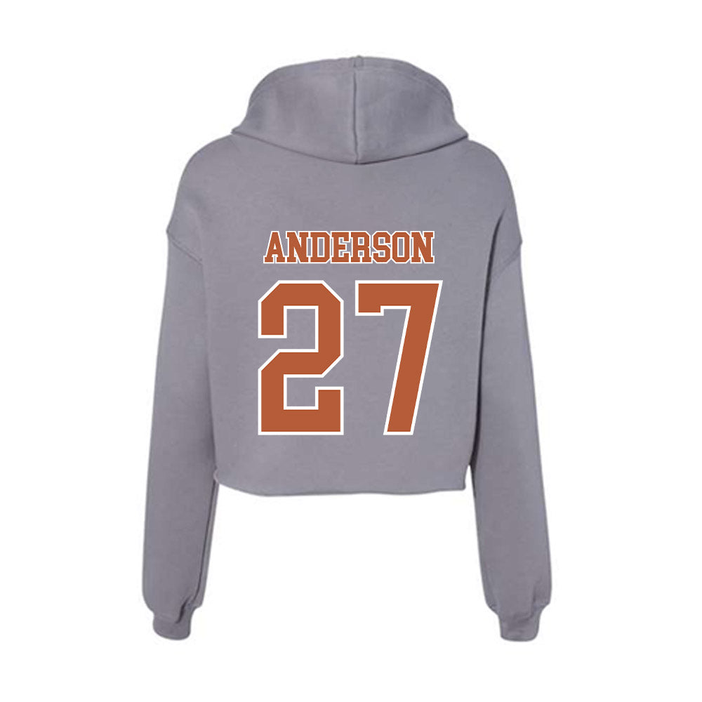 Texas - NCAA Softball : Taylor Anderson - Women's Crop Fleece Hoodie-1