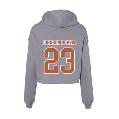 Texas - NCAA Football : Jordon Johnson-Rubell - Women's Crop Fleece Hoodie-1
