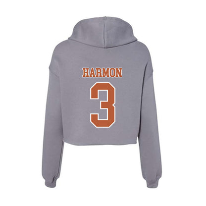 Texas - NCAA Women's Basketball : Rori Harmon - Women's Crop Fleece Hoodie-1