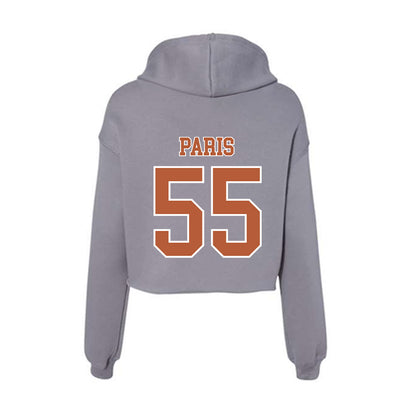 Texas - NCAA Baseball : Jack Paris - Women's Crop Fleece Hoodie-1