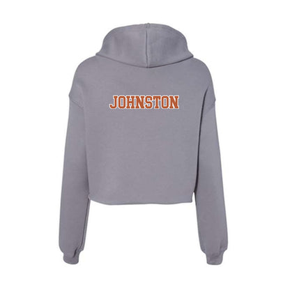 Texas - NCAA Men's Swimming & Diving : David Johnston - Women's Crop Fleece Hoodie-1
