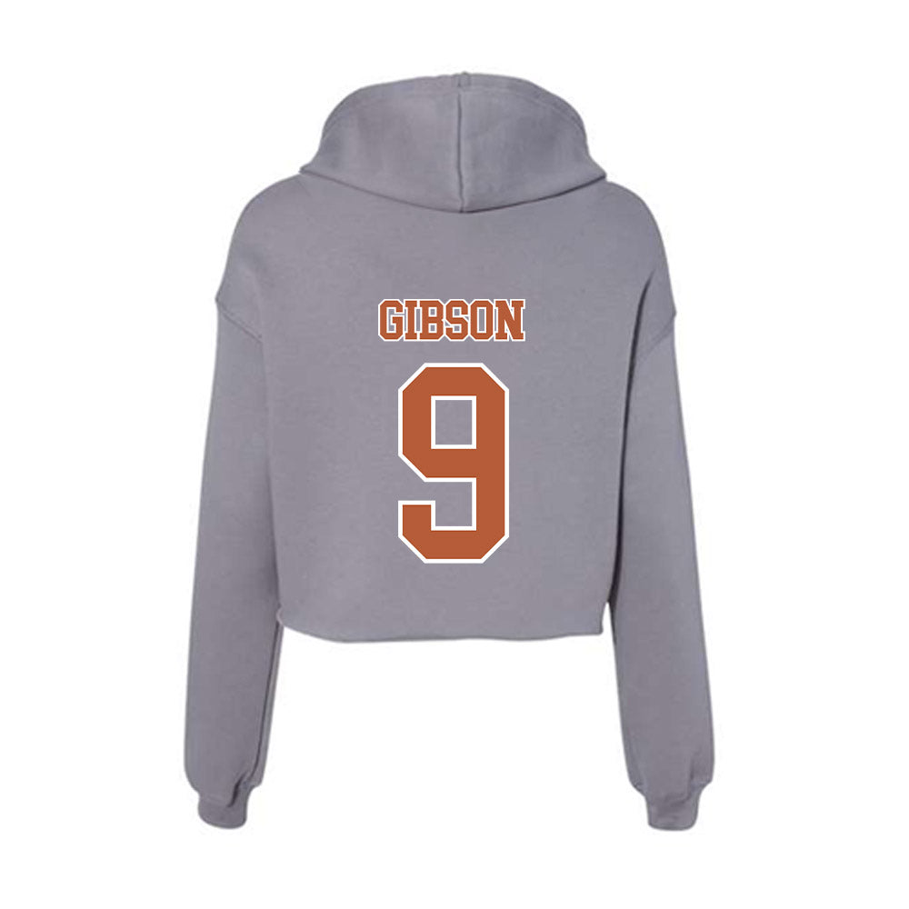 Texas - NCAA Football : Jerrick Gibson - Women's Crop Fleece Hoodie-1